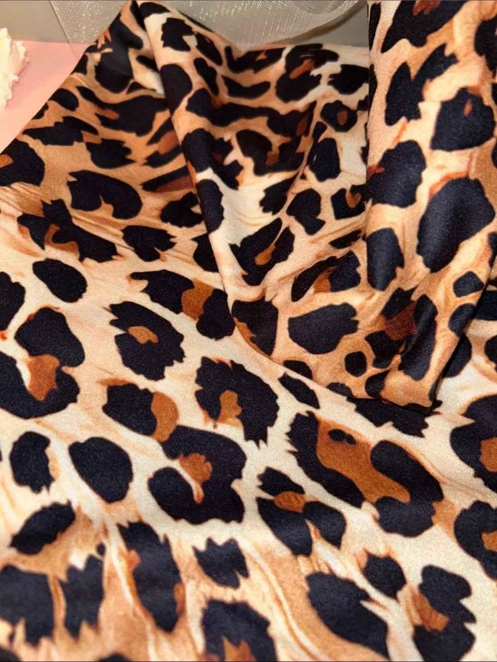 Two Leopard Print Throw Pillow Cases Brown & Black